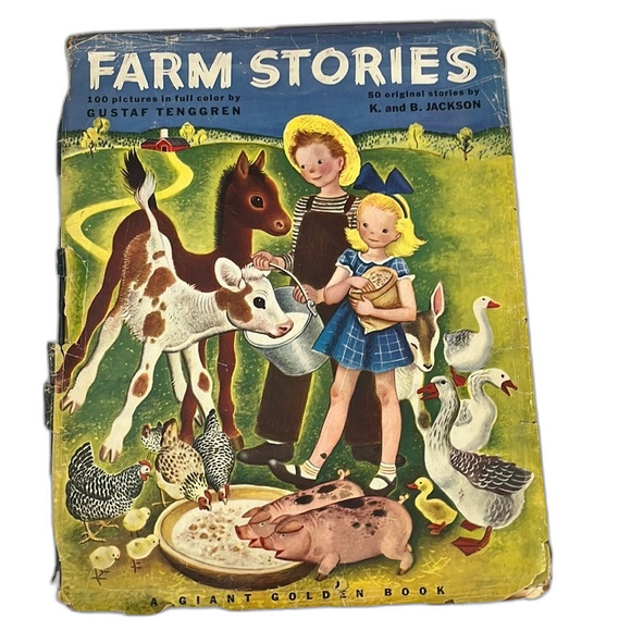Farm Stories A Giant Golden Book 100 Pictures in Full Color Gustaf Tenggren - Picture 1 of 14